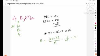 Organometallic Compoundshow to count total number of MM bond Part5ExamplesKannada [upl. by Htebharas]