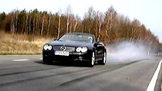 Mercedes SL 55 AMG Action  Sound SL55 Benz V8 Kompressor Berlin R230 Cabrio 65 SLR 63 V12 [upl. by Regnij]