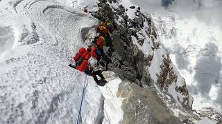 Everest 2023 Death below the Hillary Face  Summit Ridge [upl. by Calore]