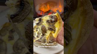 Breakfast idea  high protein quiche with 🍄‍🟫 loseweight breakfastideas proteinrecipes fitfood [upl. by Grantland]