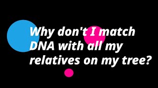 Why dont I match DNA with all my relatives on my tree [upl. by Hnid]