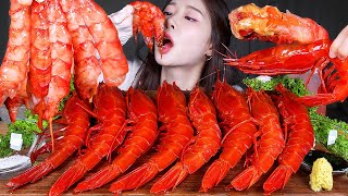 ASMR MUKBANG  세상에서 가장 비싼 새우 🦐 한 마리에 4만원 🫠 역대급 크기의 까나비네로 새우 먹방 Giant Red Shrimps Carabinero Shrimp [upl. by Hpeosj]