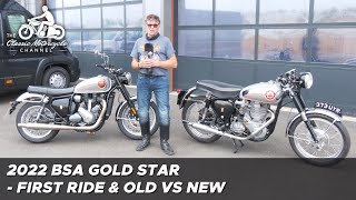 2022 BSA Gold Star  first ride review amp old vs new [upl. by Carrillo]