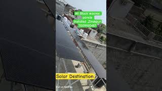 All black solar waaree panels installed solarpanels zirakpur dhakoli construction punjab [upl. by Winfield]