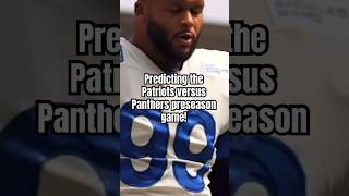 Predicting the Patriots versus Panthers preseason game nfl roadto400 score shorts [upl. by Geesey351]