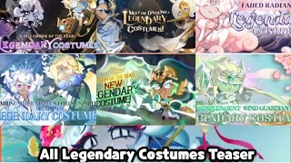 All Legendary Cookie Costumes Teaser I Cookie Run Kingdom [upl. by Forras]