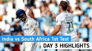 India vs South Africa 1st Test Day 3 Highlights 2023  IND vs SA 1st Test Day 3 2023 [upl. by Illom]