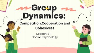 Group Dynamic  Cooperation Competition and Cohesiveness  Social Psychology [upl. by Sualohcin]