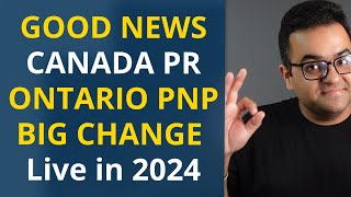 Ontario Big Change in OINP  Good News Canada PR Announced for International Students Latest Updates [upl. by Nadabb]