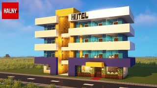 How to build a modern hotel in Minecraft [upl. by Harsho]