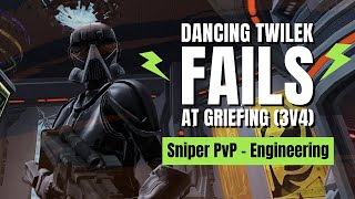 Arena PvP SWTOR 3 v 4  Sniper  Engineering  PvP 75 [upl. by Araik]