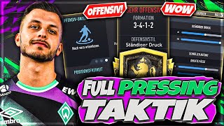 FIFA 22🔥MEINE PRESSING TAKTIK MIT ANWEISUNGEN KOMPLETTE OFFENSIVE [upl. by Ahsienet367]