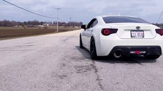 FRS  Tomei Catless UEL Header  Invidia Front Pipe  Greddy Revolution RS Cat Back revs WOT [upl. by Ayerdna]