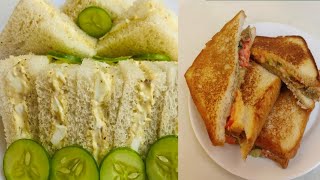 Sandwich Recipe  Breakfast Recipe  Veg Sandwich Recipe  Egg Mayo Sandwich Recipe [upl. by Airetnuhs768]