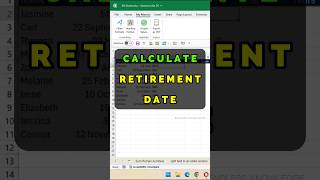 Calculate Retirement Date in Excel [upl. by Goer]