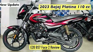 🔥2023 Bajaj Platina 110cc Drum Brake Review  On Road Price amp Mileage amp New Features  Platina 110 [upl. by Seligmann314]