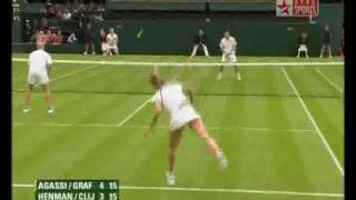 AgassiGrafHenmanClijsters Fun Mixed 09 Highlights [upl. by Doehne198]