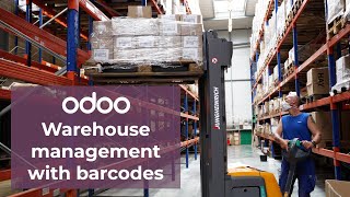 Efficient warehouse management with barcodes  Odoo Inventory [upl. by Nahtnahoj]