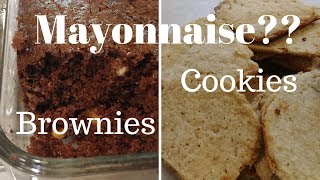 Mayonnaise Brownies  Cookies  Great Depression Cooking [upl. by Mannuela]