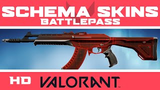 Schema VALORANT SKINS  Episode 4 Act 1 Battle Pass Skin Collection Showcase [upl. by Assirroc]