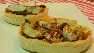 Tartaletas rellenas de verduras y pollo receta fácil [upl. by Hermes]