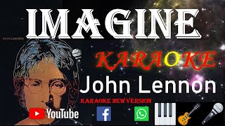 Imagine  john Lennon Karaoke song playback instrumental original key with chords and lyrics [upl. by Ayotna314]