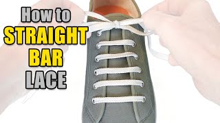 Straight Bar Lacing Tutorial – Professor Shoelace [upl. by Eidnar913]