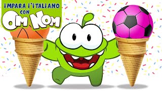 Impara lItaliano con Om Nom I Coni Gelato e gli Sport  Cartoni animati per bambini [upl. by Odlaniger]