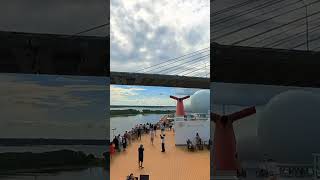 Carnival Elation going under the Dames Point Bridge Insta360 carnivalelation [upl. by Llenil]