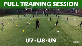 Full FootballSoccer Team Training Session ⚽️ U7  U8  U9 [upl. by Eneladgam214]