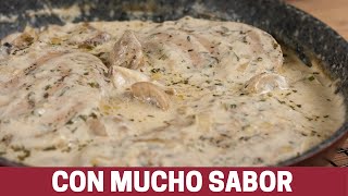 Receta de Pollo Con Champiñones en una crema deliciosa y facil  Katastrofa La Cocina [upl. by Witcher]