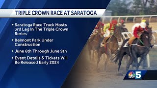 Saratoga Race Course to host 2024 Belmont Stakes [upl. by Eislehc]