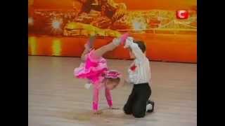 Karina amp Ura  Amazing acrobatics 6yearolds  Ukraines Got Talent [upl. by Ettigdirb]