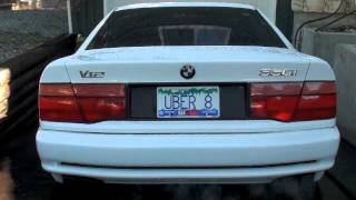 BMW 850i Exhaust  Custom Resonators installed  Mufflers deleted [upl. by Georgie866]