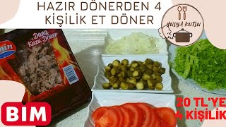 ✔Bimin Döneri İle 4 Kişilik Et Döner👌Maliyeti Sadece 20 TL🔝Evde Hazır Döner Nasıl Yapılır💯 [upl. by Assyli463]