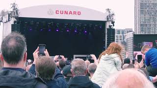 Andrea Bocelli Time To Say Goodbye Live at The Cunard Queen Anne Naming Ceremony 030624 [upl. by Seuqcaj5]