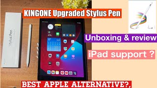 KINGONE 👑 Upgraded Stylus Pen ✏️  Review amp Unboxing  Apple Pencile Alternative  iPad  2022 [upl. by Lletnuahs446]