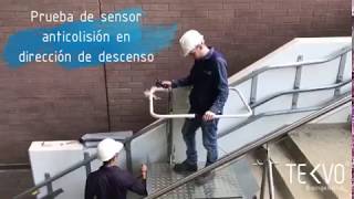 Pruebas de instalación plataforma salvaescaleras TEKVO  LEHNER Omega [upl. by Divod]