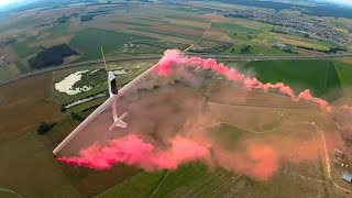 Glider dropped from helicopter  with FPV drone views  Antidotum Airshow 2024 [upl. by Bellamy337]