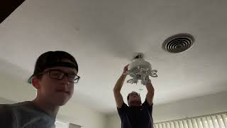 Time lapse replacing a ceiling fan at my great aunt and uncle‘s house￼ [upl. by Woodhead]