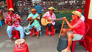 PAPEETE MARKET IN TAHITI  Live Music [upl. by Cnut]