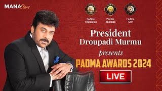 Padma Awards 2024 Presentation LIVE  President Murmu presents Padma Awards 2024  Chiranjeevi [upl. by Bergman581]