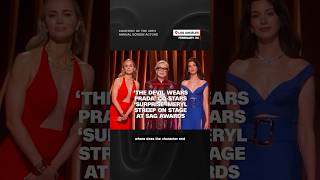 The Devil Wears Prada costars surprise Meryl Streep on stage at SAG Awards [upl. by Ramso]