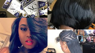 Sew in Razor Cut Bob XQ HAIR Protective Styles for natural hair [upl. by Crawley]