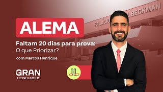 Concurso ALEMA  Faltam 20 dias para prova O que Priorizar [upl. by Rebekkah]