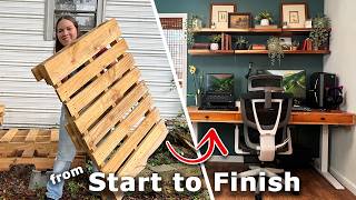 I Built my Dream Office Using Pallets  Extreme Office Makeover from Start to Finish Compilation [upl. by Whitson967]