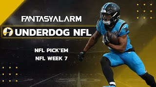 Top 3 Underdog NFL Week 7 FREE Picks [upl. by Solenne]