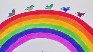 Regenbogen malen  DIY Idee als Deko fürs Zimmer  Geschenke selber machen mit Kindern  Rainbow [upl. by Zimmermann]