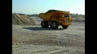 Dumper Truck Perlini DP366 Sound Detroit Disel [upl. by Grania377]