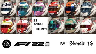 11 Career Helmets Pack for F1 22 [upl. by Clorinde657]